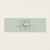 Logo QR code sauge vert harnais d'oreille carte d' (Devant)