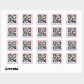 Logo QR-code Scannen me online Winkelholografisch  Vierkante Sticker (Vel)