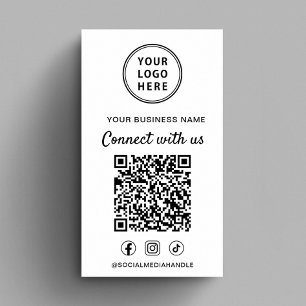 Logo QR-code social media Maak contact met ons Visitekaartje