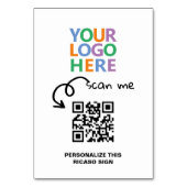 Logo QR-code tekst aangepaste gepersonaliseerde ta Kaart (Achterkant)