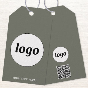 Logo QR Code Tekst Zakelijk Product Prijs Label La Cadeaulabel