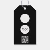 Logo QR-code tekst zakelijk product prijs label ta Cadeaulabel (Achterkant)