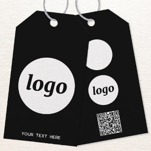 Logo QR-code tekst zakelijk product prijs label ta Cadeaulabel
