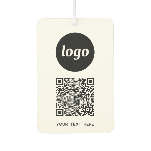 Logo QR Code Tekst Zakelijk Promotie Luchtverfrisser (Voorkant)