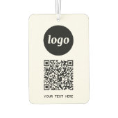 Logo QR Code Tekst Zakelijk Promotie Luchtverfrisser (Achterkant)