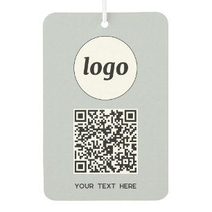 Logo QR Code Tekst Zakelijk Promotie Poeder Blauw Luchtverfrisser