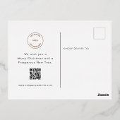 Logo QR-code voor fotoscript Prettige feestdagen E (Achterkant)