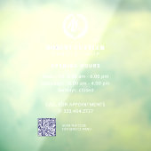 Logo QR-code voor openingstijden van herenkapper Raamsticker (Vel 3)