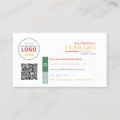 Logo QR Code Wit Kleurrijke Tekst Bakkerij Visitekaartje (Achterkant)