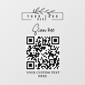 Logo QR CODE Zakelijk bord Raamsticker (Vel)
