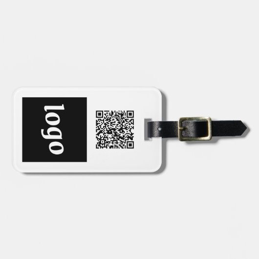 Logo QR Code Zakelijke Promotie Bagagelabel (Voorkant horizontaal)