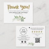 *~* LOGO QR DANK U Review BOTANISCH GEBLADERTE AP8 Informatiekaartje (Voorkant / Achterkant)