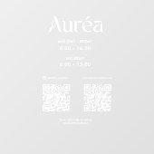 Logo QR Open Hours Social Media Business Cling Raamsticker (Vel)