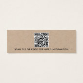 Logo QR-stuks met kraftpapier Mini Visitekaartjes (Achterkant)