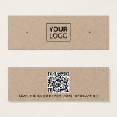 Logo QR-stuks met kraftpapier Mini Visitekaartjes (Voorkant /achterkant)