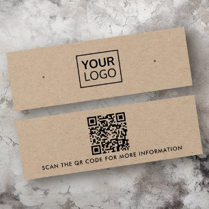 Logo QR-stuks met kraftpapier Mini Visitekaartjes