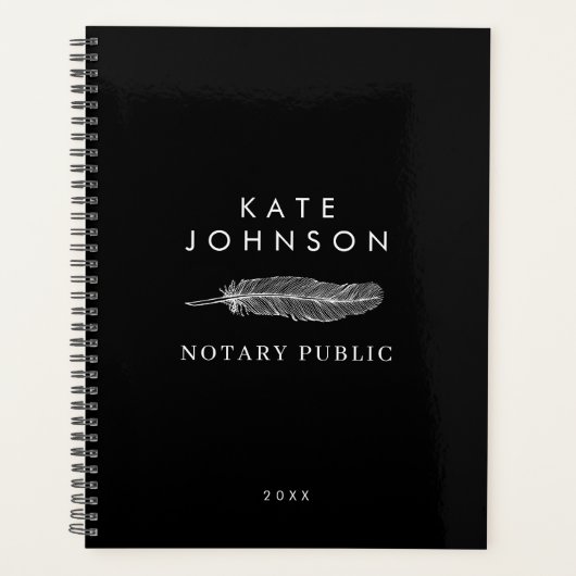 Logo Quill de l'agent de signature de notaire noir (Devant)