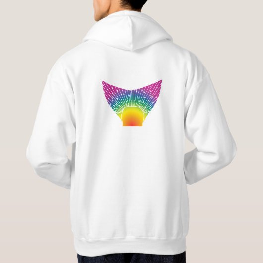 Logo + Rainbow Fish Tail Sweat - shirt à capuche (Dos)