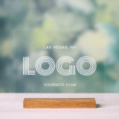 Logo rectangulaire moderne blanc (Neutre)