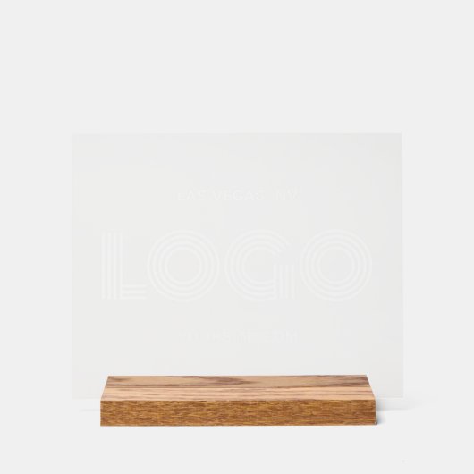 Logo rectangulaire moderne blanc (Recto)