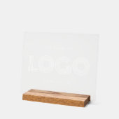 Logo rectangulaire moderne blanc (Angle)