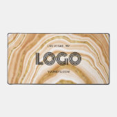 Logo rectangulaire moderne Faux Golden Agate (Recto)