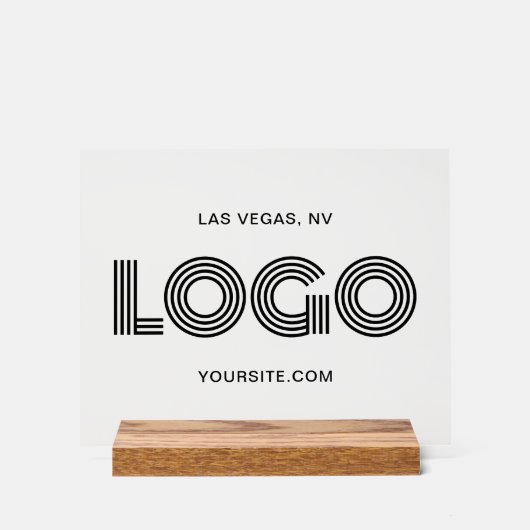 Logo rectangulaire moderne noir (Recto)