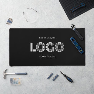 Logo rectangulaire moderne noir et blanc