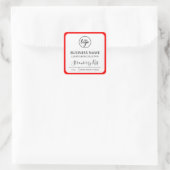 Logo Red Border Soy Étiquette (Sac)