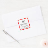 Logo Red Border Soy Étiquette (Enveloppe)