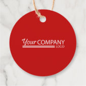 Logo Red Snowflake Label met kerstcadeaus (Achterkant)