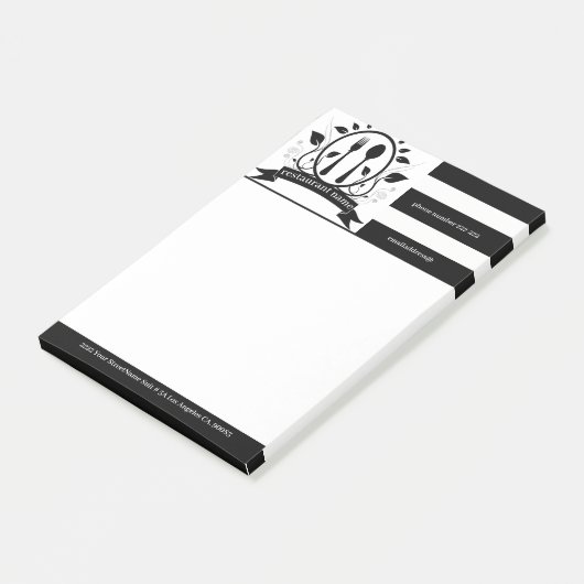 Logo Restaurant Post-it® Notes (Schuin)