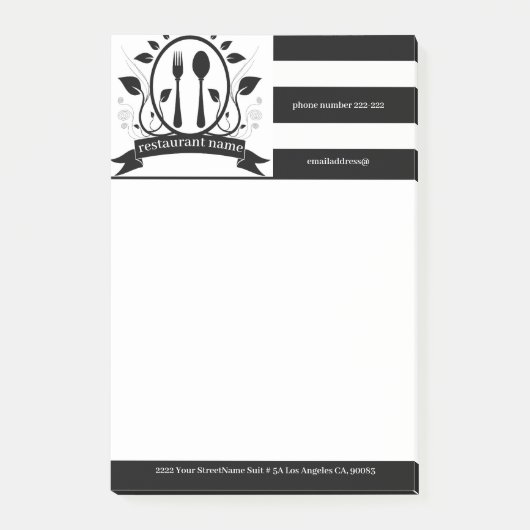 Logo Restaurant Post-it® Notes (Voorkant)