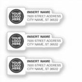 Logo Retourner les étiquettes d'adresse Noir et Bl (Recto)