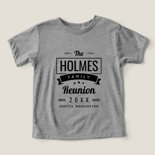 Logo Retro Moderne Famille Reunion (Design Recto)