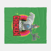 Logo Robot Chicken Character Fleece Deken (Voorkant (Horizontaal))