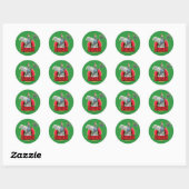 Logo Robot Chicken Character Ronde Sticker (Vel)