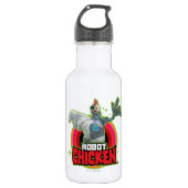 Logo Robot Chicken Character Waterfles (Voorkant)