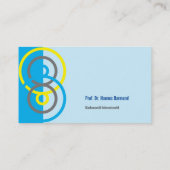 Logo rond abstrait carte de visite bleu jaune (Dos)