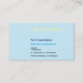 Logo rond abstrait carte de visite bleu jaune (Devant)