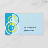 Logo rond abstrait carte de visite bleue jaune (Dos)