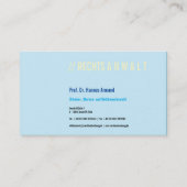 Logo rond abstrait carte de visite bleue jaune (Devant)