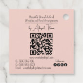 Logo Roos Bloemen Handgemaakte Crafting Business P Bedankjes Labels (Achterkant)