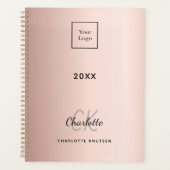 Logo roos Gold Monogram Metal Business 2026 Planner (Voorkant)