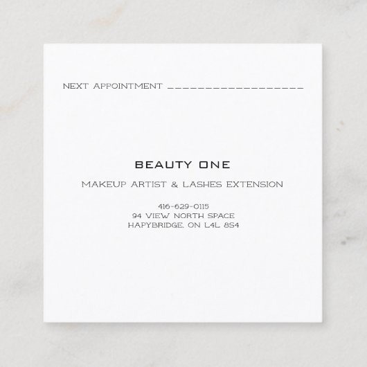 Logo Rose de carte de rendez-vous Eyelashes Noir B (Dos)