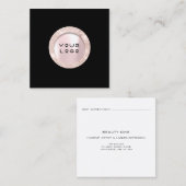 Logo Rose de carte de rendez-vous Eyelashes Noir B (Devant / Derrière)