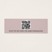 Logo rose de code QR taupe boucle d'oreille (Dos)
