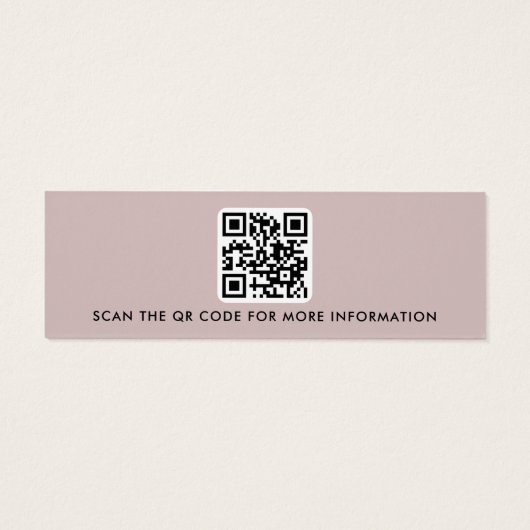 Logo rose de code QR taupe boucle d'oreille (Dos)