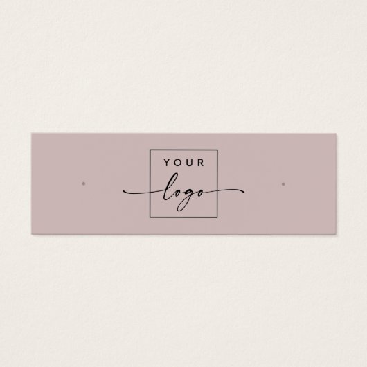 Logo rose de code QR taupe boucle d'oreille (Devant)