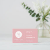 Logo rose Dusty Carte de visite de code QR (Debout devant)